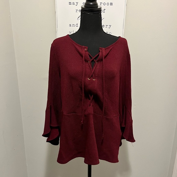 Chico's Tops - Burgundy Shirt by Chico